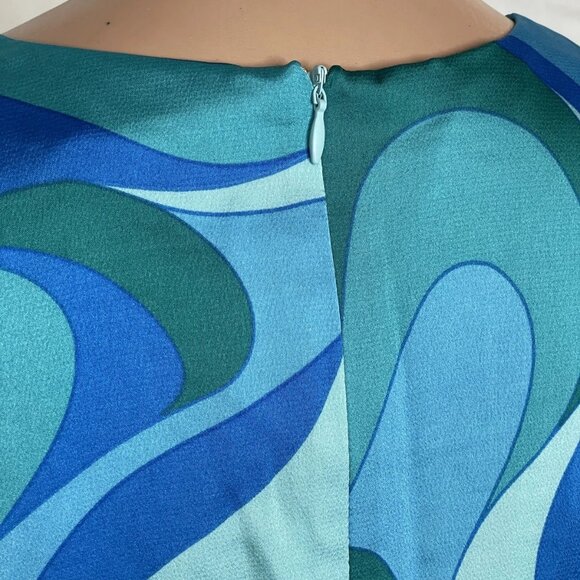 Hyacinth House Women’s Retro Geo Duffy Mini Dress Size XS Blue – New with Tags - Picture 3 of 8